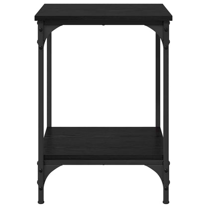 Salontafel Zwart Eiken 40 x 40 x 55 cm Bewerkt hout
