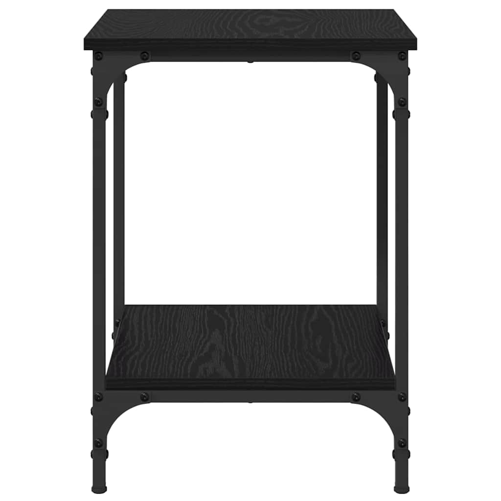 Salontafel Zwart Eiken 40 x 40 x 55 cm Bewerkt hout