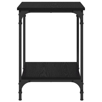 Salontafel Zwart Eiken 40 x 40 x 55 cm Bewerkt hout