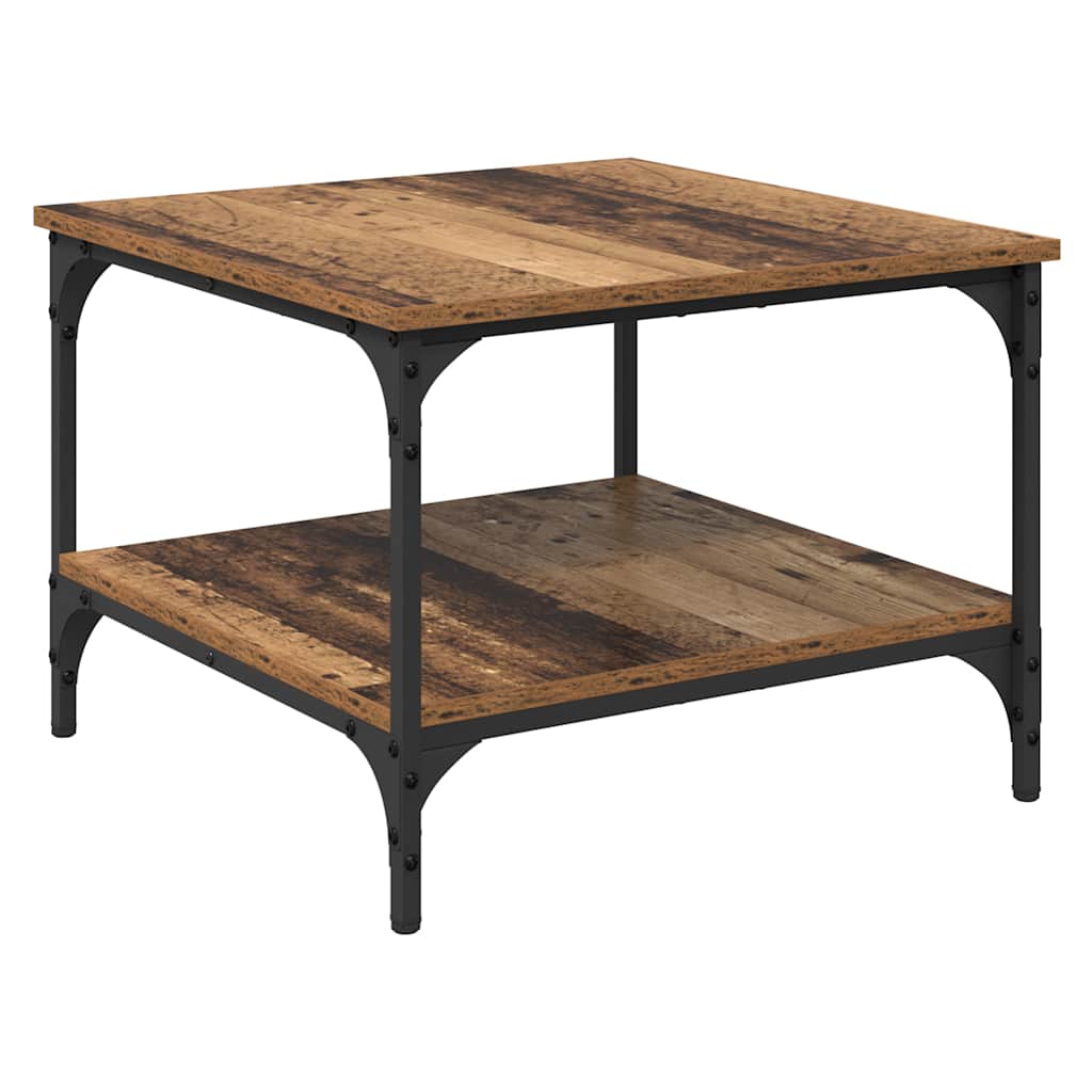 Salontafel Oud Hout 55 x 55 x 40 cm Bewerkt hout