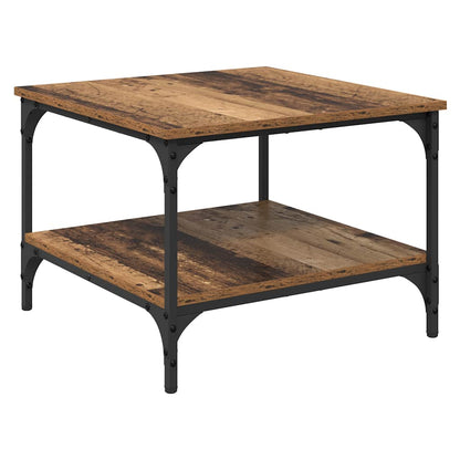 Salontafel Oud Hout 55 x 55 x 40 cm Bewerkt hout