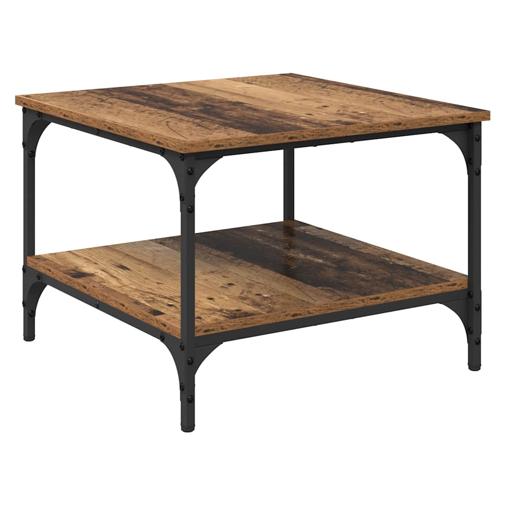 Salontafel Oud Hout 55 x 55 x 40 cm Bewerkt hout