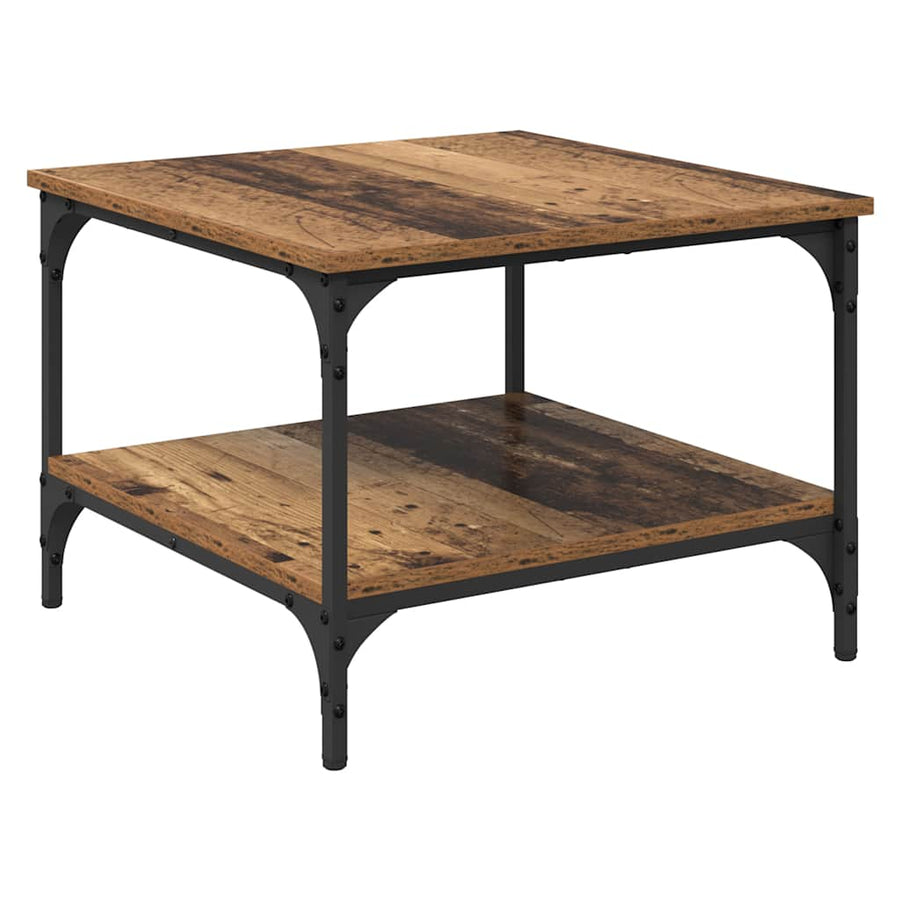 Salontafel Oud Hout 55 x 55 x 40 cm Bewerkt hout