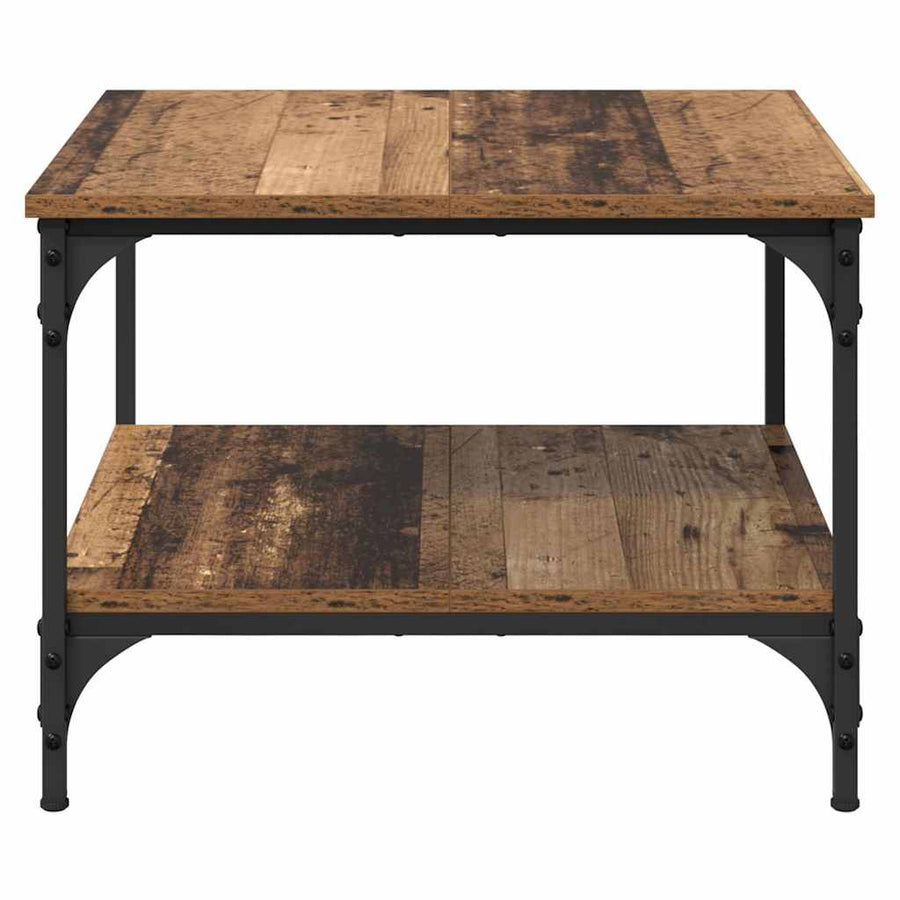 Salontafel Oud Hout 55 x 55 x 40 cm Bewerkt hout
