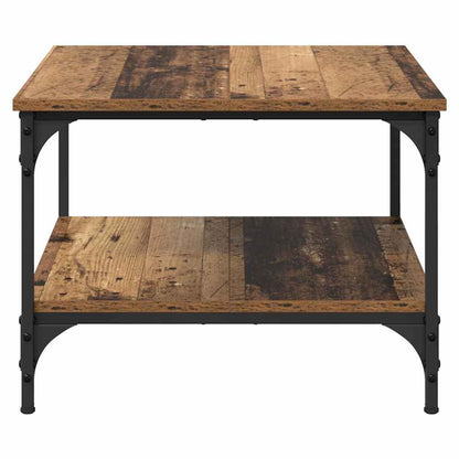 Salontafel Oud Hout 55 x 55 x 40 cm Bewerkt hout