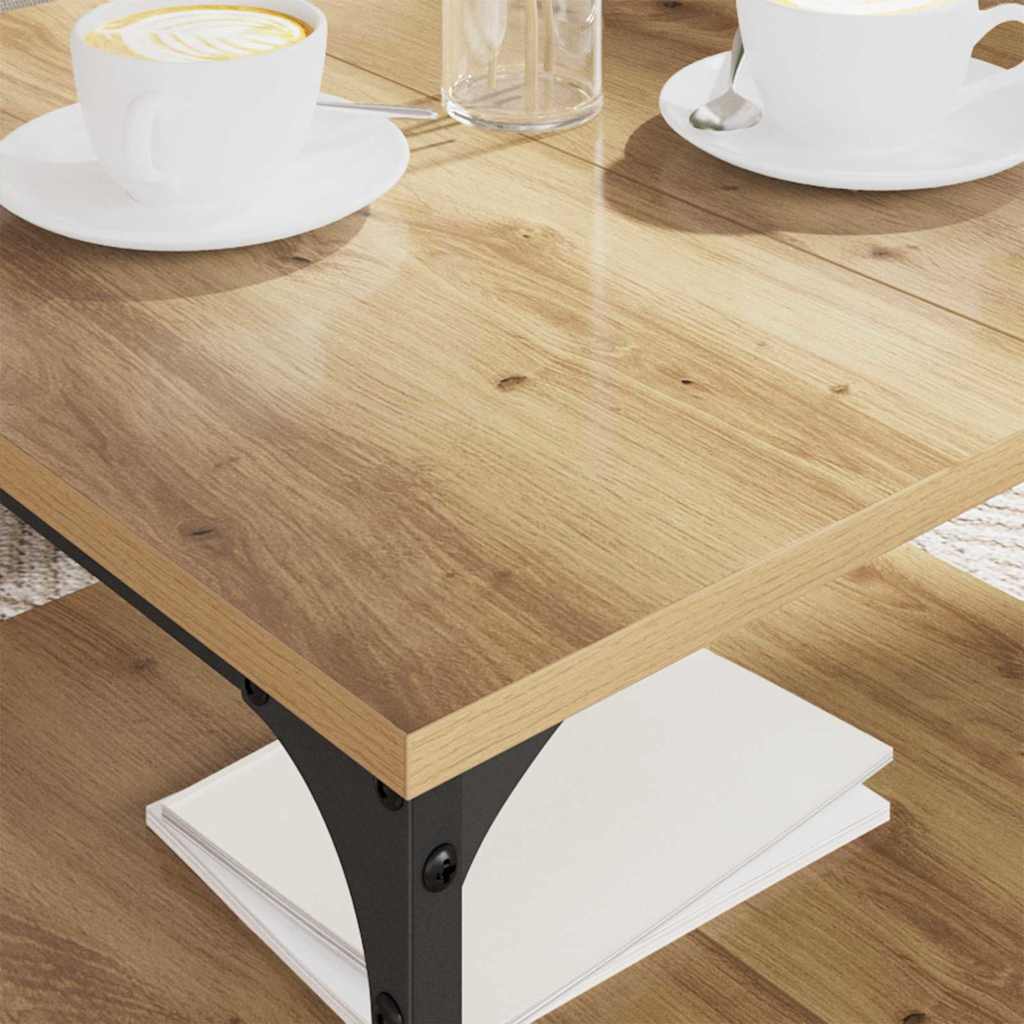 Salontafel Artisan Eiken 55 x 55 x 40 cm Bewerkt hout