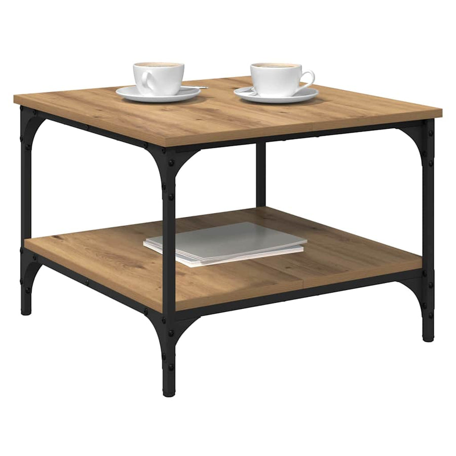 Salontafel Artisan Eiken 55 x 55 x 40 cm Bewerkt hout