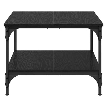 Salontafel Zwart Eiken 55 x 55 x 40 cm Bewerkt hout