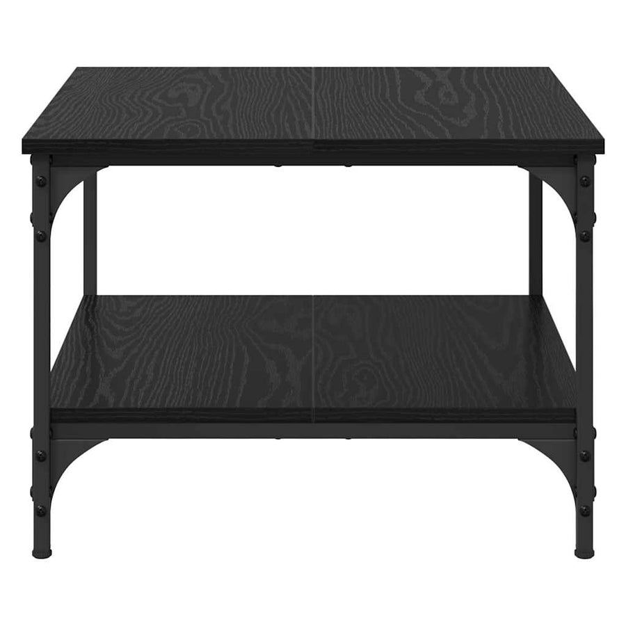Salontafel Zwart Eiken 55 x 55 x 40 cm Bewerkt hout