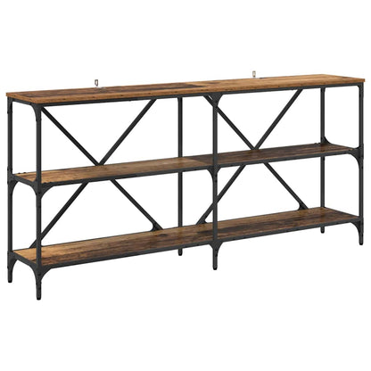 Wandtafel met plank Oud Hout 160 x 30 x 75 cm Bewerkt hout