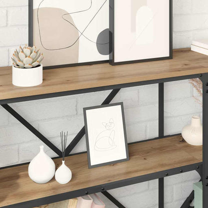 Wandtafel met plank Artisan Eiken 160 x 30 x 75 cm Bewerkt hout