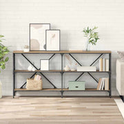 Wandtafel 160x30x75 cm artisan eiken bewerkt hout