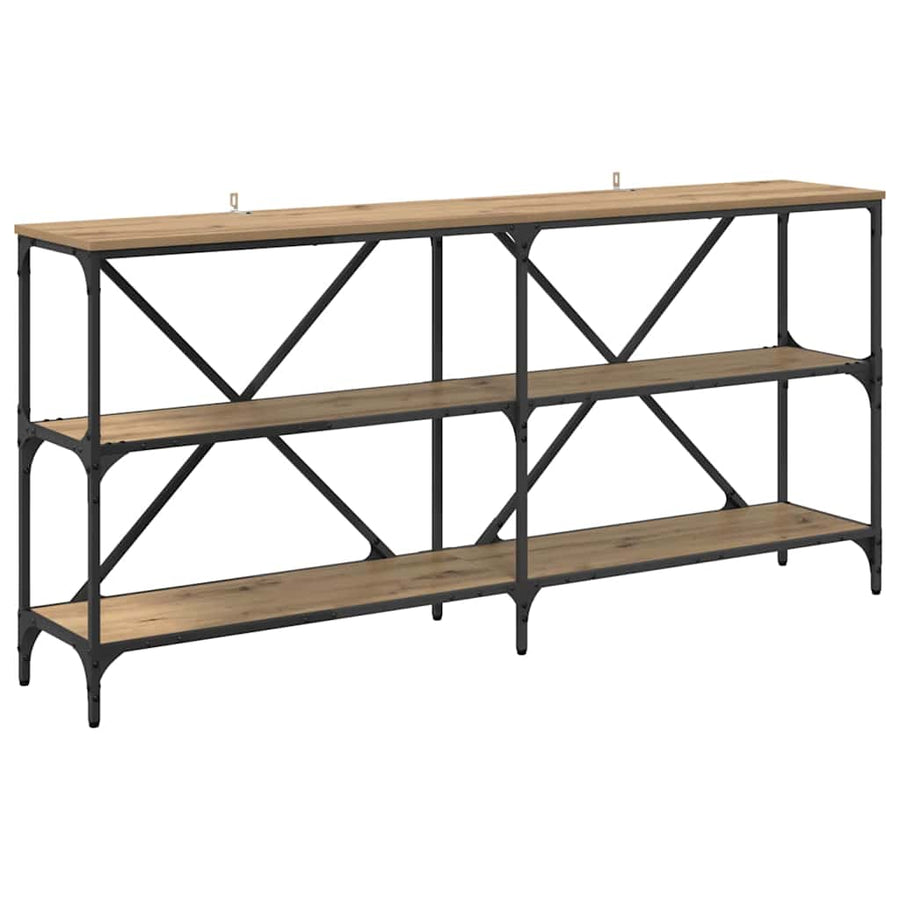 Wandtafel met plank Artisan Eiken 160 x 30 x 75 cm Bewerkt hout
