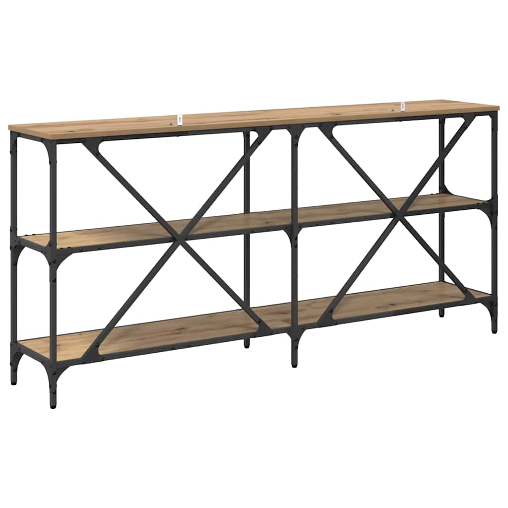 Wandtafel met plank Artisan Eiken 160 x 30 x 75 cm Bewerkt hout