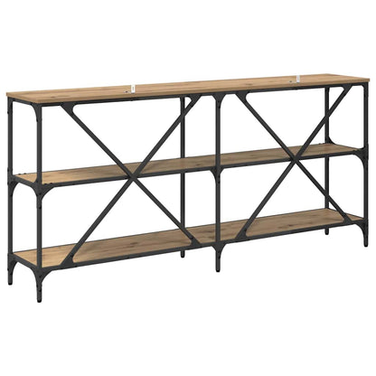 Wandtafel met plank Artisan Eiken 160 x 30 x 75 cm Bewerkt hout