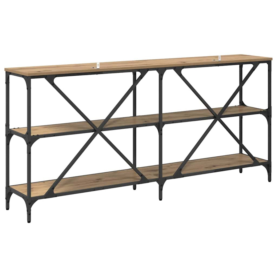 Wandtafel met plank Artisan Eiken 160 x 30 x 75 cm Bewerkt hout