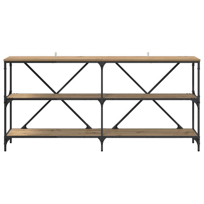 Wandtafel met plank Artisan Eiken 160 x 30 x 75 cm Bewerkt hout