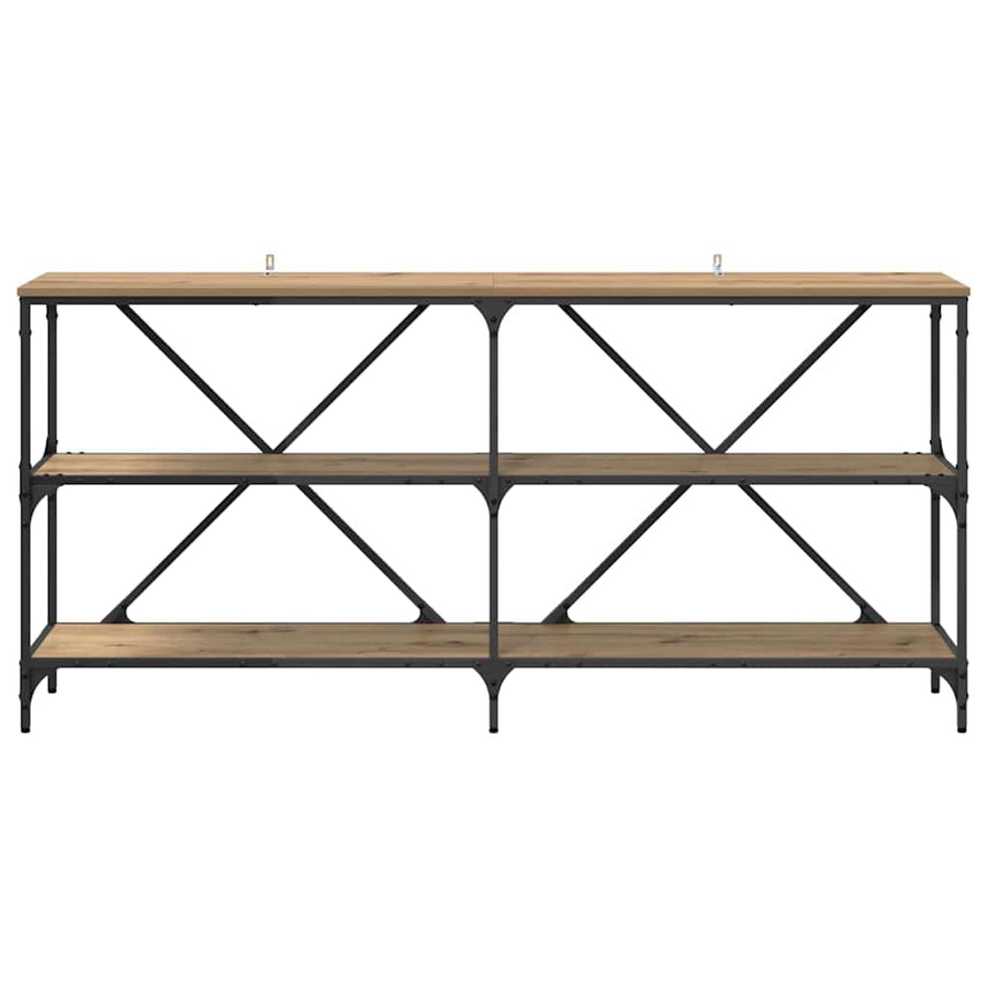 Wandtafel met plank Artisan Eiken 160 x 30 x 75 cm Bewerkt hout