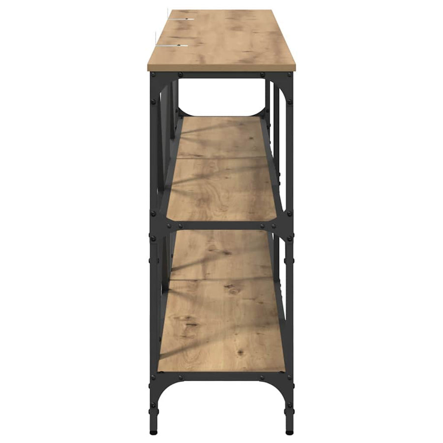 Wandtafel met plank Artisan Eiken 160 x 30 x 75 cm Bewerkt hout