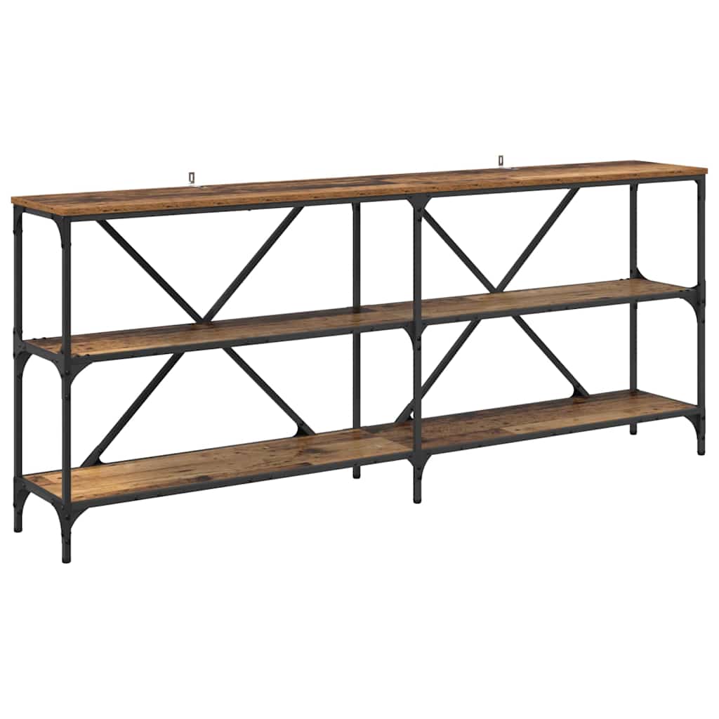 Wandtafel met plank met opslag Oud Hout 180 x 30 x 75 cm