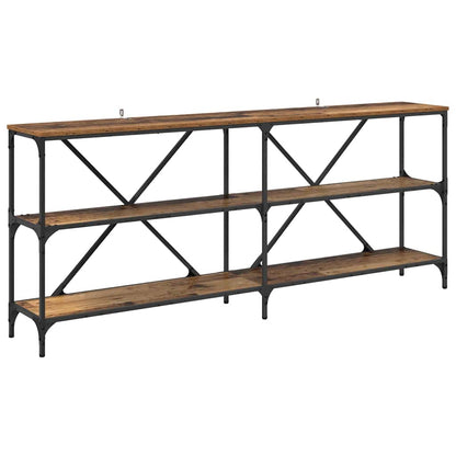 Wandtafel met plank met opslag Oud Hout 180 x 30 x 75 cm