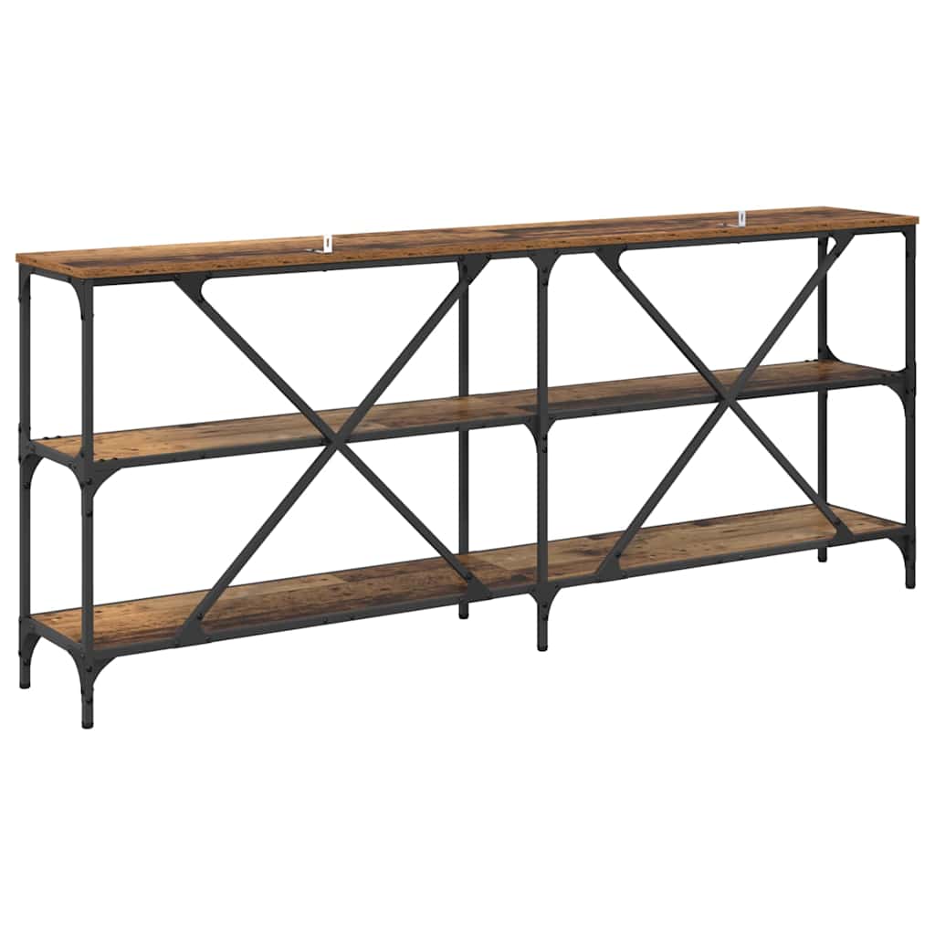 Wandtafel met plank met opslag Oud Hout 180 x 30 x 75 cm