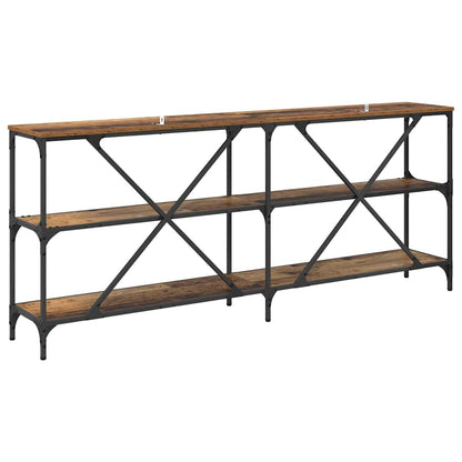 Wandtafel met plank met opslag Oud Hout 180 x 30 x 75 cm