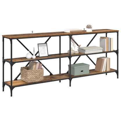 Wandtafel met plank met opslag Oud Hout 180 x 30 x 75 cm