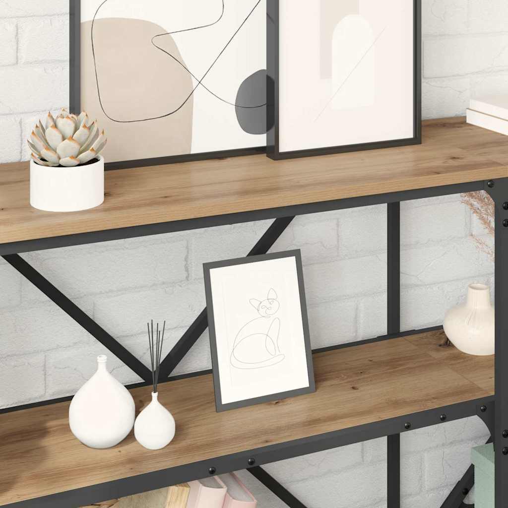 Wandtafel met plank met opslag Artisan Eiken 180 x 30 x 75 cm