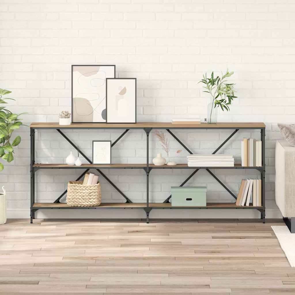 Wandtafel met plank met opslag Artisan Eiken 180 x 30 x 75 cm