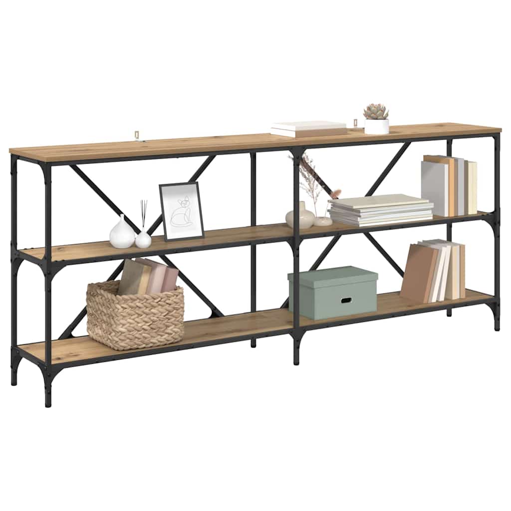 Wandtafel met plank met opslag Artisan Eiken 180 x 30 x 75 cm