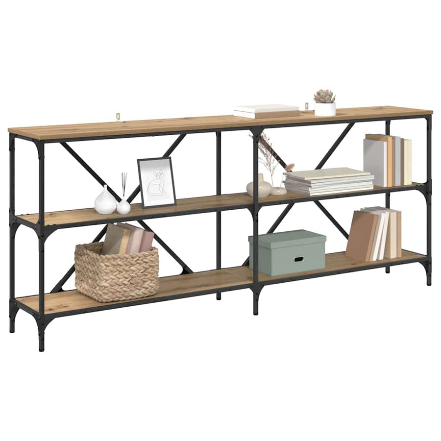 Wandtafel met plank met opslag Artisan Eiken 180 x 30 x 75 cm
