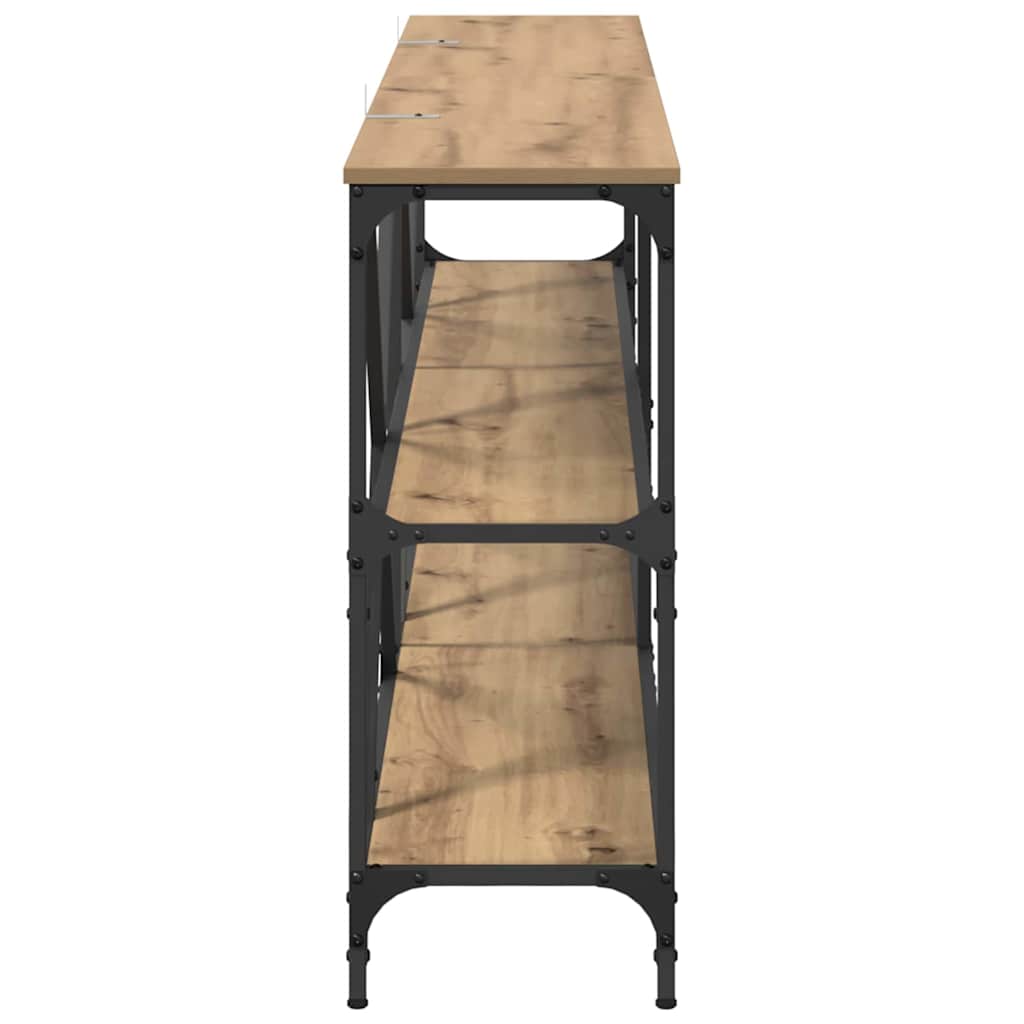 Wandtafel met plank met opslag Artisan Eiken 180 x 30 x 75 cm