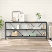 Wandtafel 180x30x75 cm zwart eiken bewerkt hout