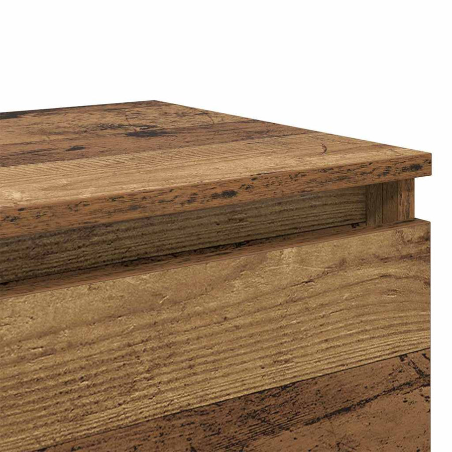 Nachtkastje met lade Oudhout 40 x 35 x 50 cm Bewerkt hout