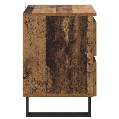 Nachtkastje met lade 2 pcs Oudhout 40 x 35 x 50 cm Bewerkt hout