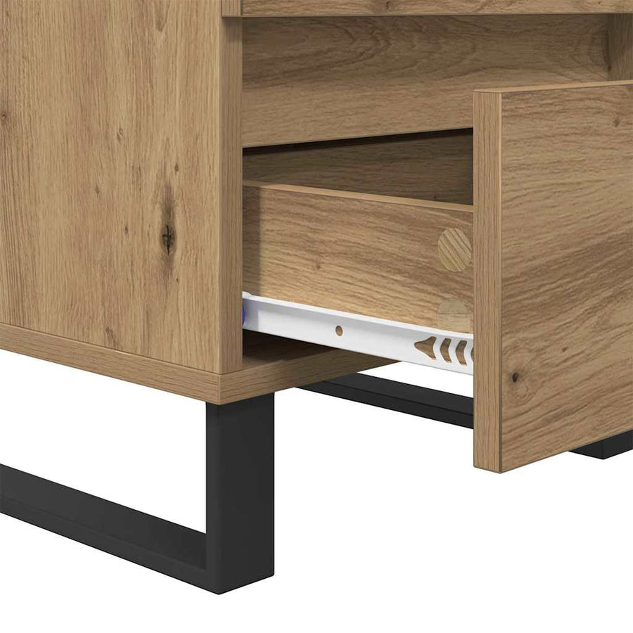 Nachtkastje met lade Artisan Eiken 40 x 35 x 50 cm Bewerkt hout