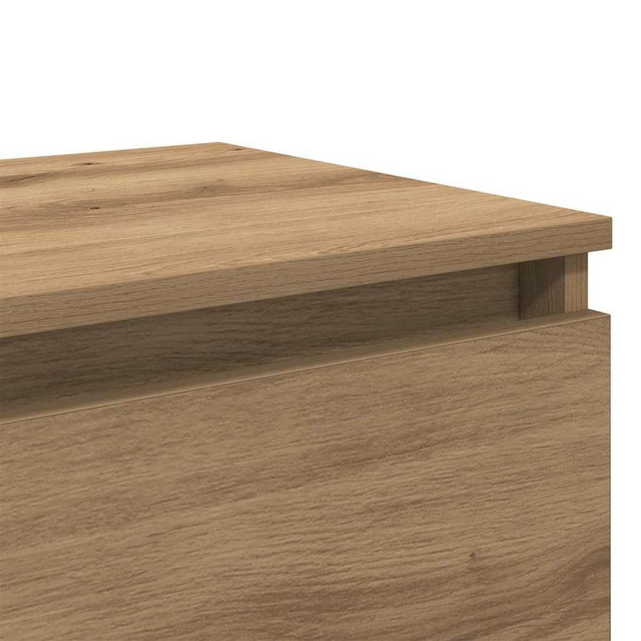 Nachtkastje met lade Artisan Eiken 40 x 35 x 50 cm Bewerkt hout
