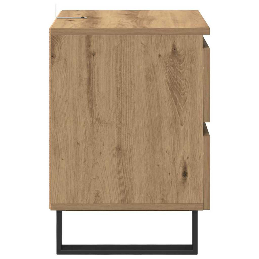 Nachtkastje met lade Artisan Eiken 40 x 35 x 50 cm Bewerkt hout