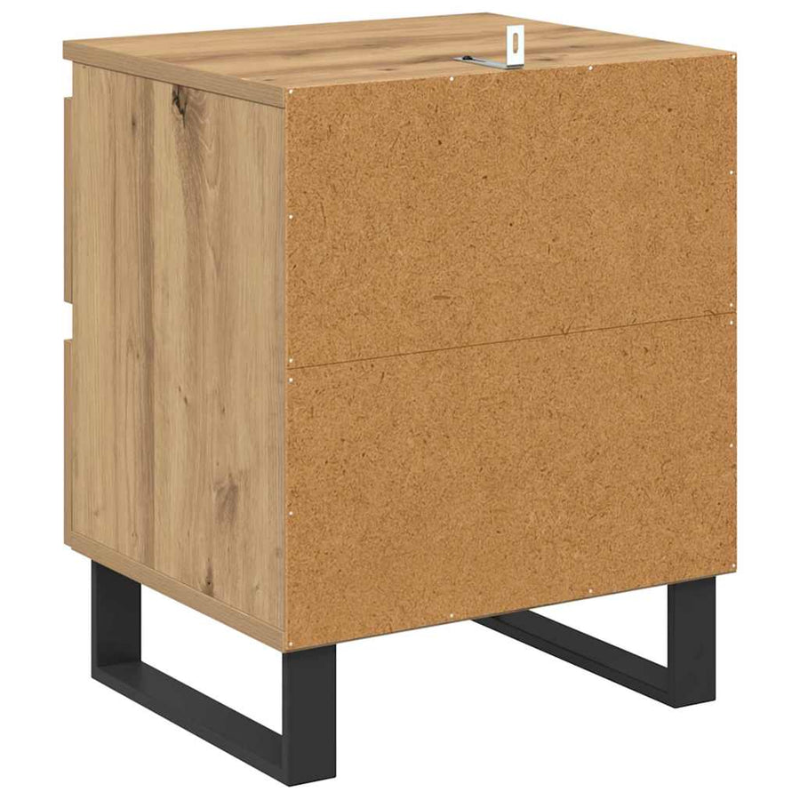 Nachtkastje 2 pcs Artisan Eiken 40 x 35 x 50 cm Bewerkt hout