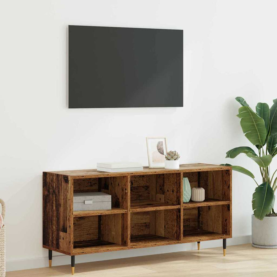 TV-kast Oud Hout 103,5 x 30 x 50 cm Bewerkt hout