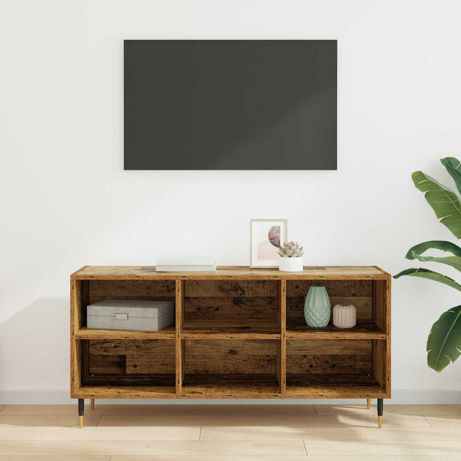 TV-kast Oud Hout 103,5 x 30 x 50 cm Bewerkt hout