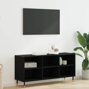 TV-kast 103,5x30x50 cm zwart eiken bewerkt hout