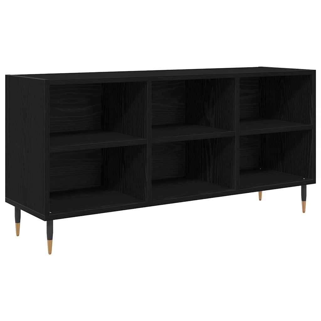TV-kast Zwart Eiken 103,5 x 30 x 50 cm Bewerkt hout