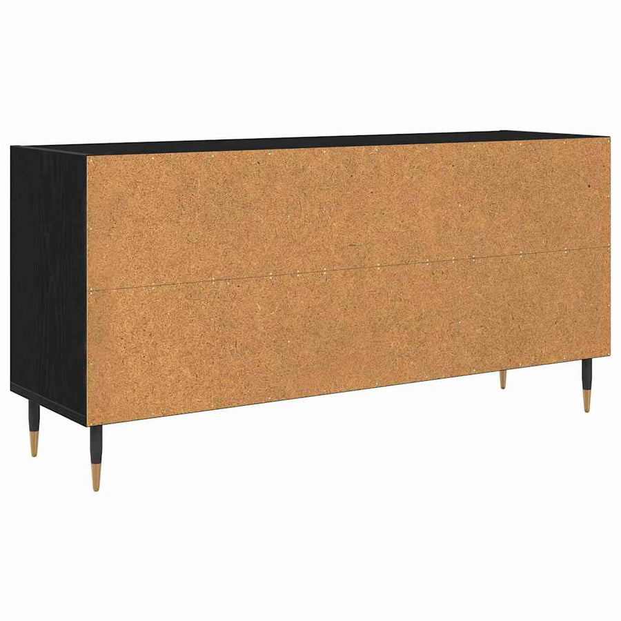 TV-kast Zwart Eiken 103,5 x 30 x 50 cm Bewerkt hout