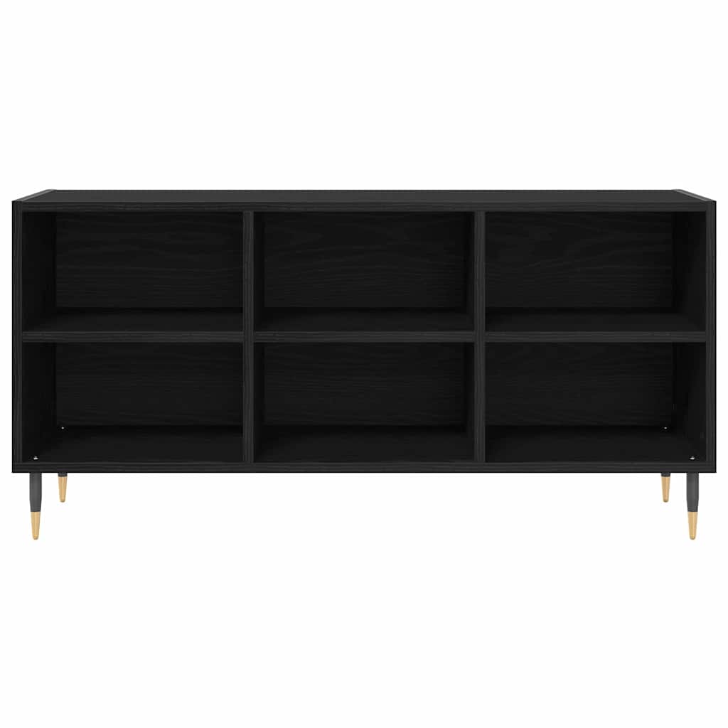 TV-kast Zwart Eiken 103,5 x 30 x 50 cm Bewerkt hout
