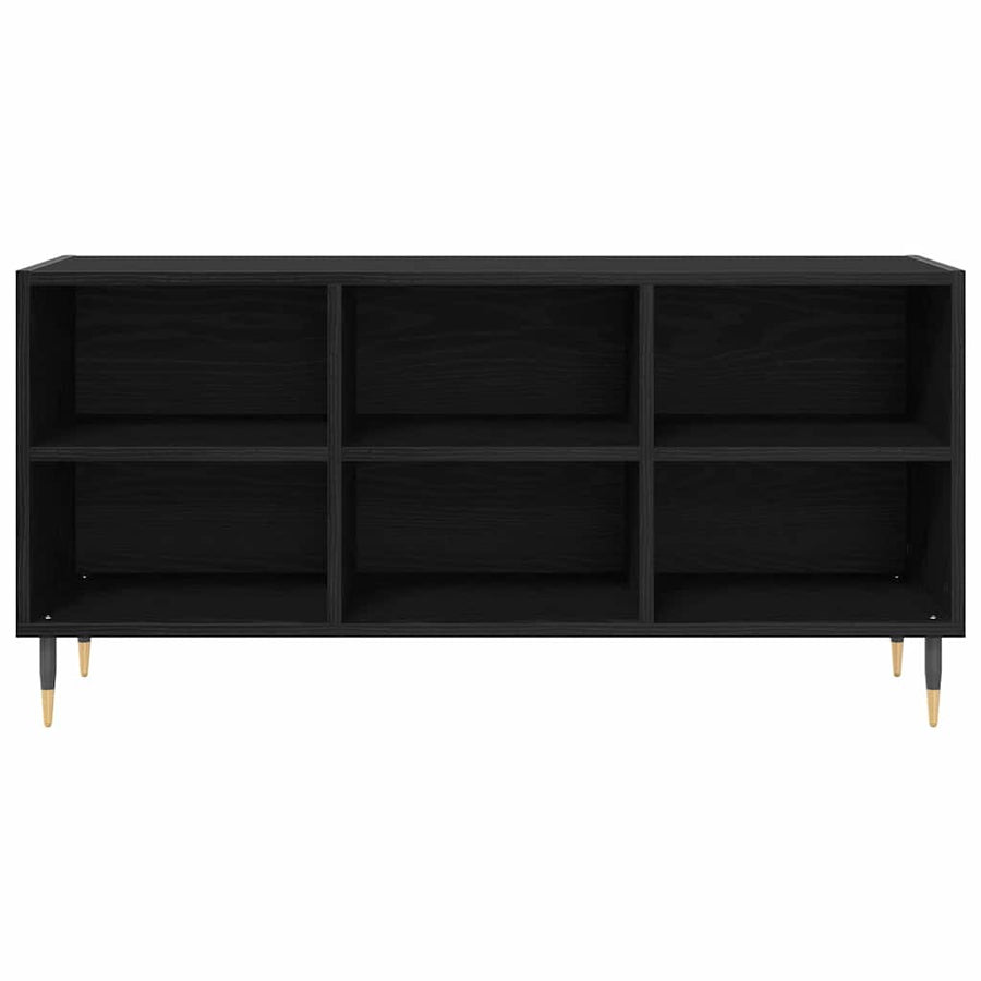 TV-kast Zwart Eiken 103,5 x 30 x 50 cm Bewerkt hout