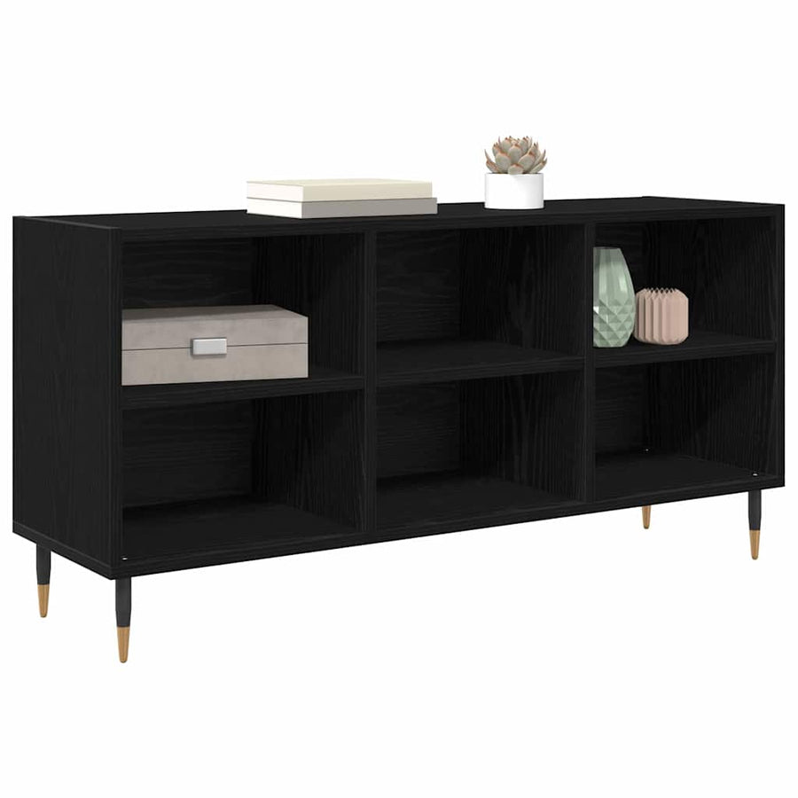 TV-kast Zwart Eiken 103,5 x 30 x 50 cm Bewerkt hout