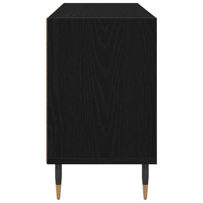 TV-kast Zwart Eiken 103,5 x 30 x 50 cm Bewerkt hout