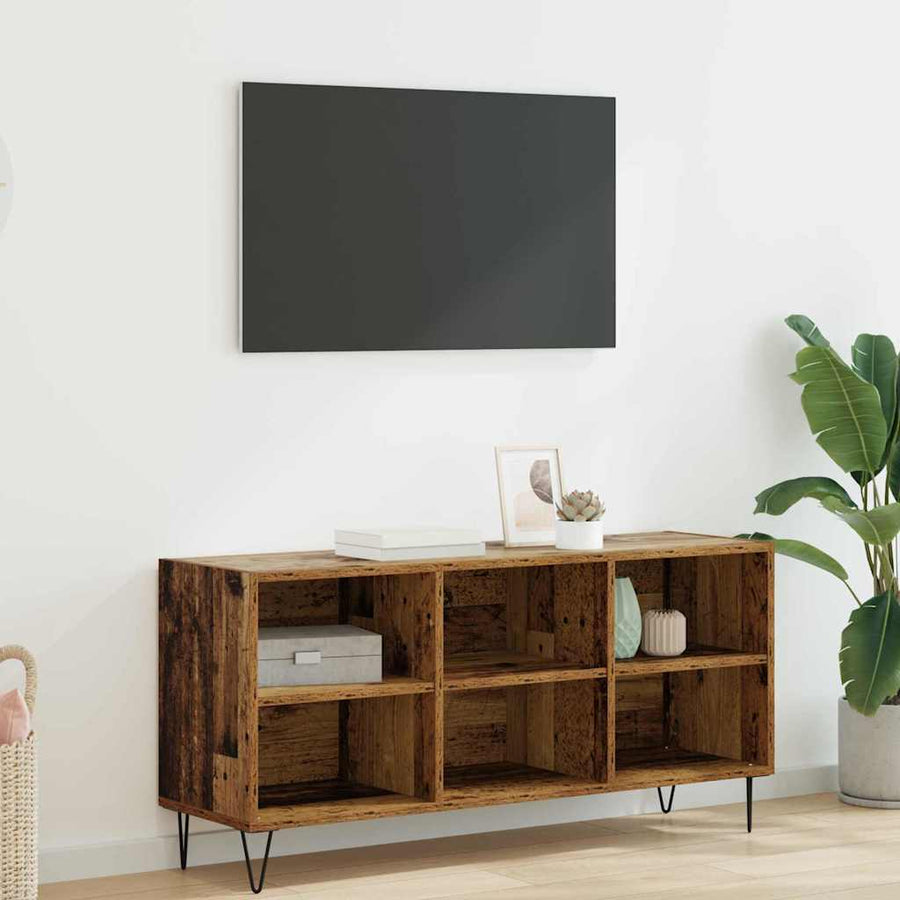 TV-kast Oud Hout 103,5 x 30 x 50 cm Bewerkt hout